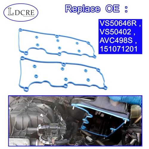 Image of VS50646R VS50402 Valve Cover Gasket Set ，Valve Gaskets Compatible with 2005 2006 2007 2008 2009 2010 Ford Mustang 4.0L V6 SOHC 12V,Replace AVC498S 151071201