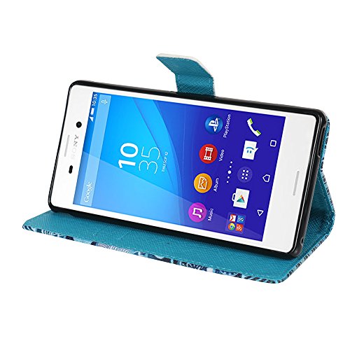 Hunye Custodia PU Pelle Portafoglio per Sony