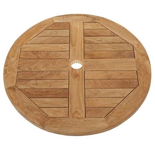 BrackenStyle Lazy Susan Grade A Teak Wooden Revolving Turntable 75cm Diameter