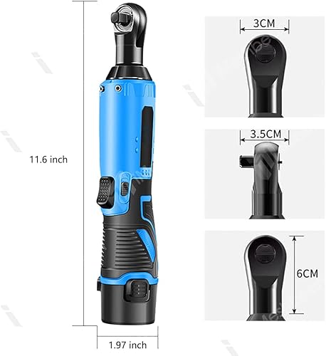 Miniatura 7 de Juego de llaves de trinquete eléctricas inalámbricas de 38 pulgadas, juego de llaves de trinquete de potencia de disparo de velocidad variable