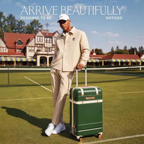 Image of uppercase Chester Medium Size Trolley Bag for Travel | 360 8 Wheels Hard Luggage with TSA Lock, Anti-Theft Zippers | Hard Sided Polycarbonate Suitcase for Both Men & Women (Green)
