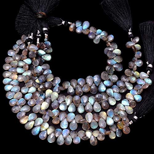Labradorite perles briolette naturelles AAA pour éliminer les reflets ternes