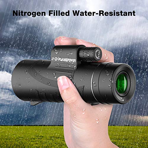 DFlamepower 10X42 HD Clear Dual Focus Monocular Telescope, Compact BAK4 Multi-coated Zoom Optical Lens Scope Ideal for Hunting Camping Hiking, Sporting Events black - Image 5