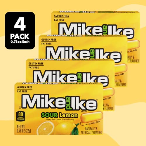 Mike and Ike Sour Lemon Candy, 4 Pack de Cajas 0.78OZ miniatura 3
