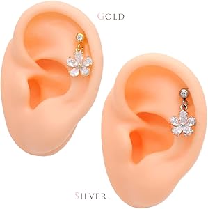 Amazon | [スパイシーリップス] 【14G 】軟骨ピアス ボディピアス 大粒