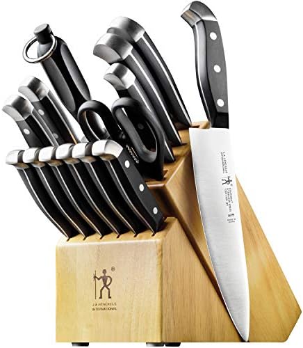 HENCKELS Statement Razor-Sharp 15-Piece White Handle Knife Set with Block, German Engineered Knife Informed by over 100 Years of Mastery