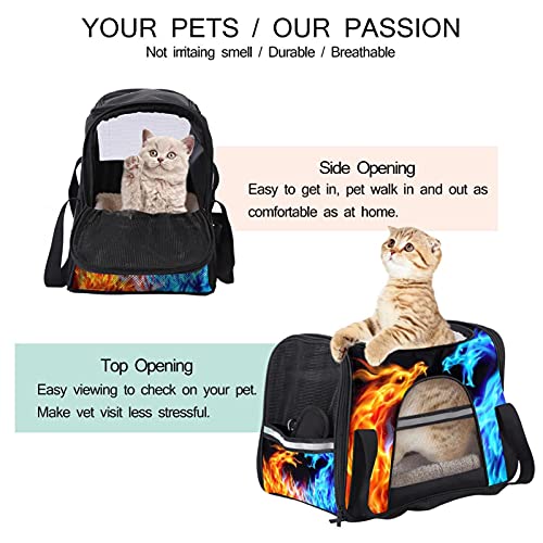 Sac de transport chat et chien impression dragon bleu rouge - 4
