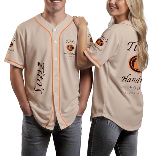 Zynbase Vodka Baseball Jersey Shirt Mens Alcohol Jersey Short Sleeve Casual Shirt for Drinking Lover