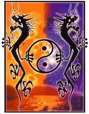 Tao Dragon with Yin Yang Symbol Decorative Sticker Decal By Mikio Kennedy