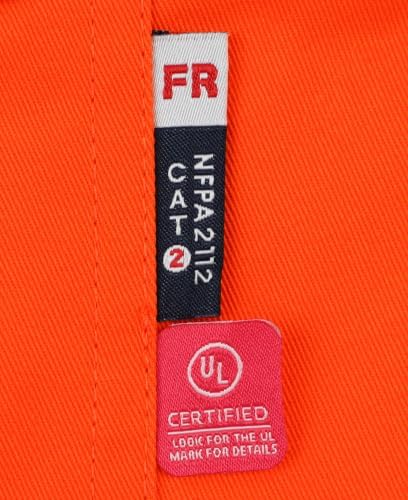 BOCOMAL FR Hi Vis Shirts Buttons Up 7.5oz Midweight Reflective Safety Shirt — 사진 6