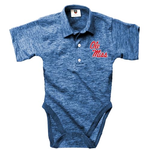 Image of Wes and Willy Baby Sports Fan Polo Snap Suit Romper Infant Cloudy Yarn Golf Creeper