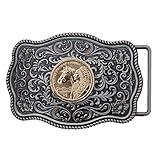 US 2012 Native American Sacagawea Dollar BU Unc Coin Silver Tone Belt Buckle NEW - Beautiful Western...