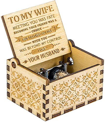 Image of Kid Music Box Hand-Cranked Melody Box Brave Wife Theme Tune Musical Box Black Birthday Gift For Boys Girls Friends Men