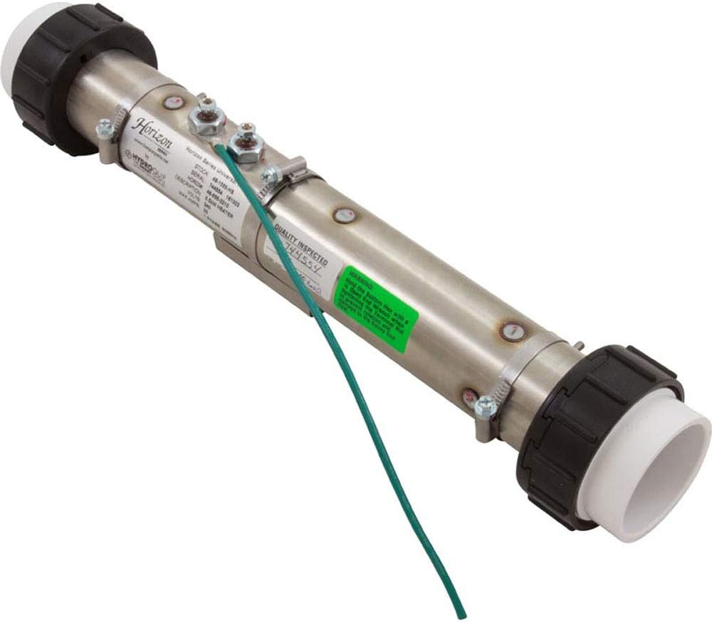 水力 Quip 加热器，Flothru，通用，15" x 2", 230V, 5.5kW, 带联合