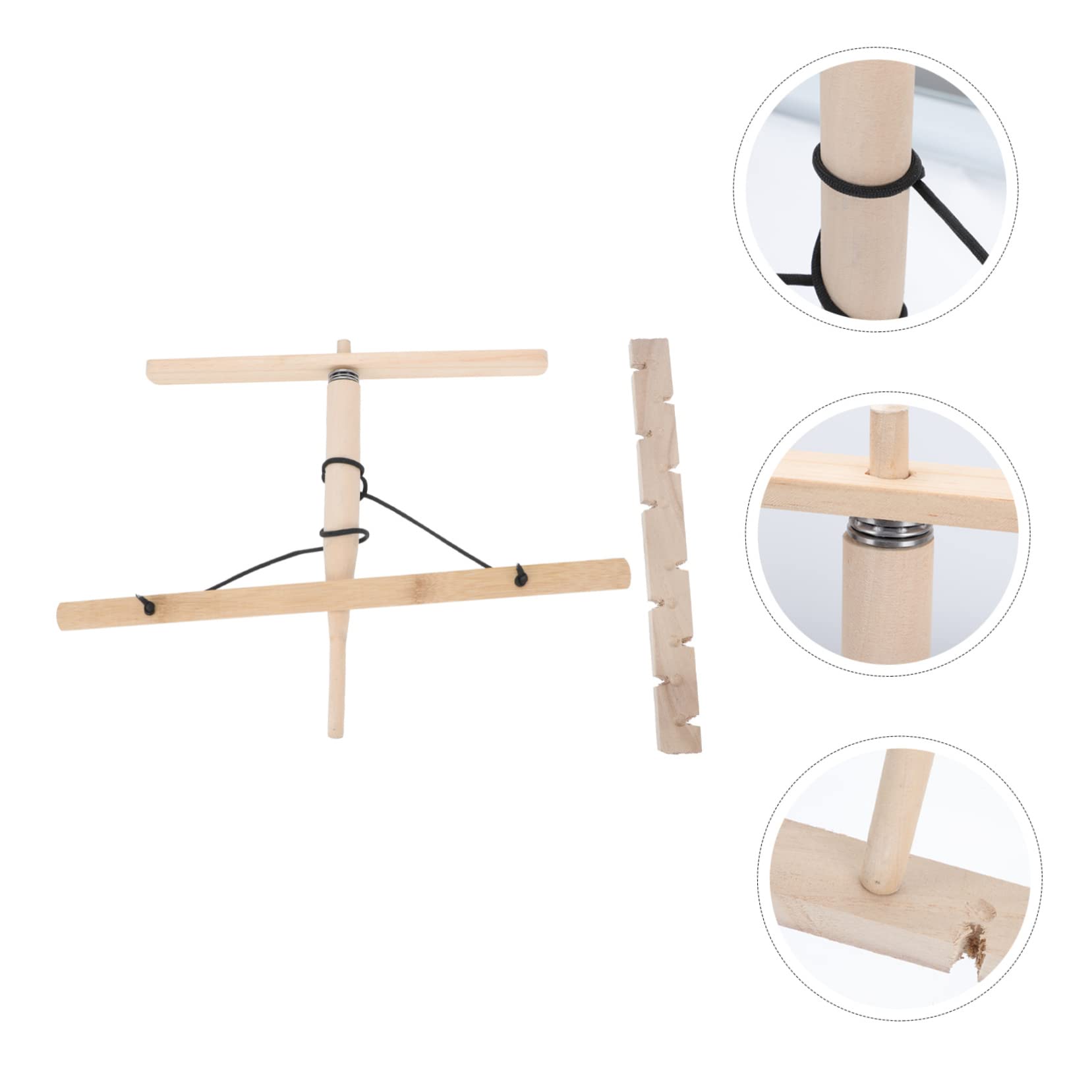 WOONEKY Natural Wooden Tool Compact Friction Drill for Camping and Outdoor Survival and Odorless Fire Starter for Hiking Climbing and Emergency Use