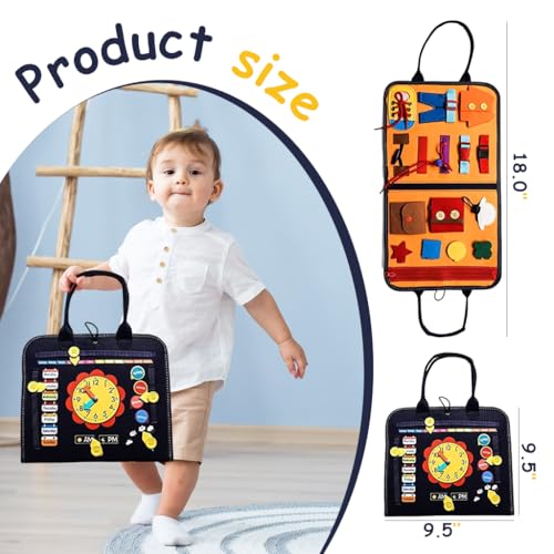 Image of SNOWIE Soft Toddler Busy Board, Montessori