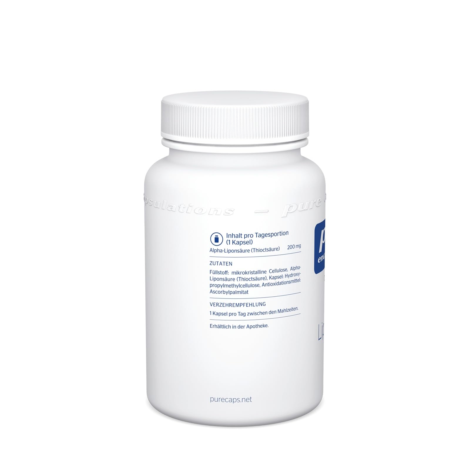 Pure Encapsulations - Alpha Liponsäure - 200mg Thioctsäure - Nahrungsergänzungsmittel - 120 Kapseln