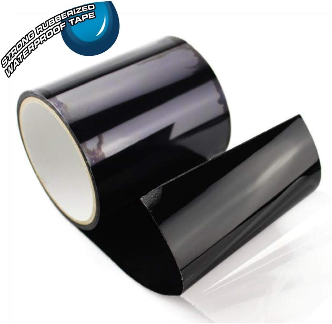 Sanket Enterprise Flex Tape - Super Strong Flex Leakage Repair Waterproof Tape for Garden hose pipe water tap Bonding Rescue quick repairing Quickly stop leak Black 4" X 5'