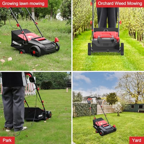 DEWINNER 1500W Lawn Scarifier and Aerator, Electric Scarifiers for Lawns with 2 Interchangeable Rollers, 4 Adjustable Positions, 30L Grass Box, 33CM Working Width, 10M Power Cord 9 DEWINNER 1500W Lawn Scarifier and Aerator, Electric Scarifiers for Lawns with 2 Interchangeable Rollers, 4 Adjustable Positions, 30L Grass Box, 33CM Working Width, 10M Power Cord - Image 9