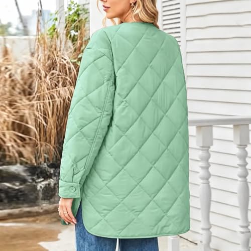 Quilted Jackets for Women Warm Mid Length Lightweight Puffer Coats - image 4