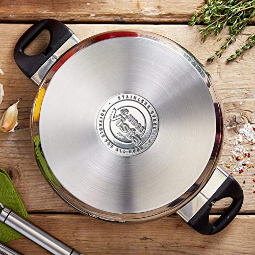 24cm Judge Vista Stainless Steel Cooking Pot with Strainer Lid - Image 5