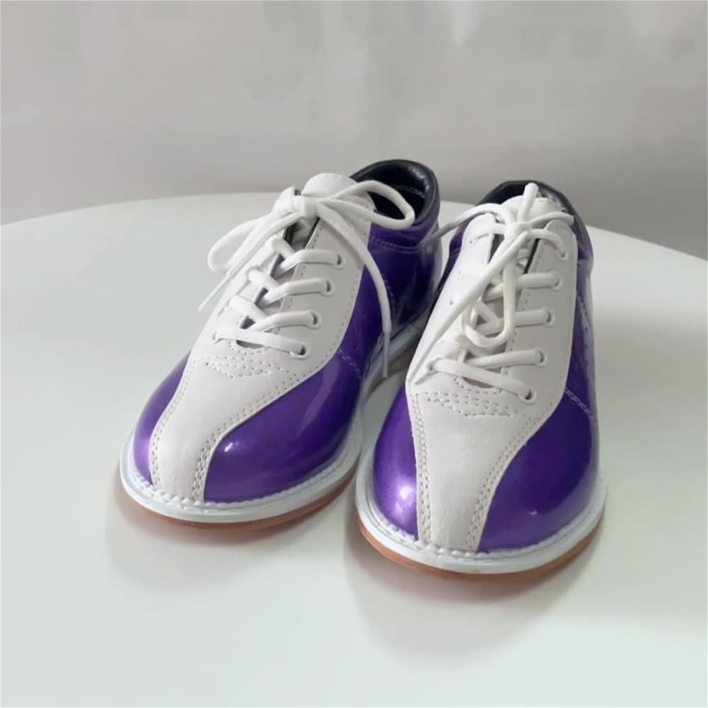 Herren Indoor Bowling Schuhe, Komfort Casual Mode Bowler Turnschuhe Schnürung Sneaker Athletic Trainer