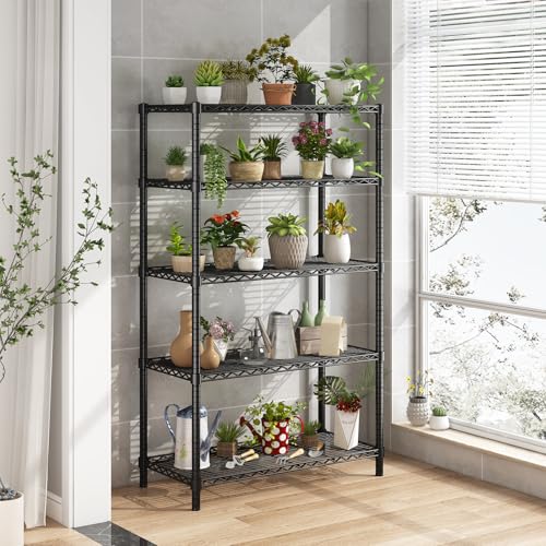 Image of ROOMTEC 5-Tier Adjustable Wire Shelving Unit, 40 inchx16 inchx72 inch, 2000 lbs