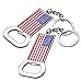 Lot of 2 US American Flag Bottle Opener USA Patriotic Gift Keychain