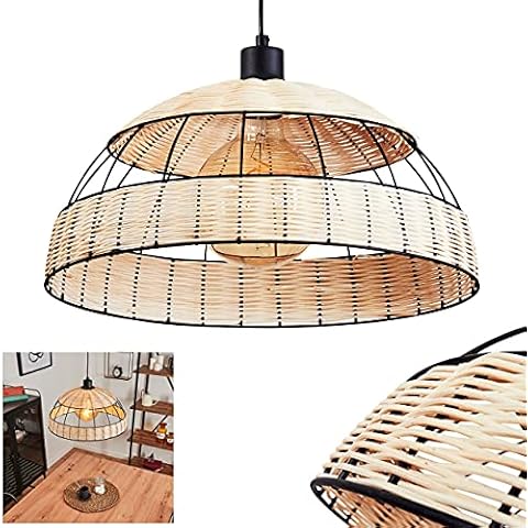 hofstein Lámpara colgante Heldal, 1 luz en negro/naturaleza Cover