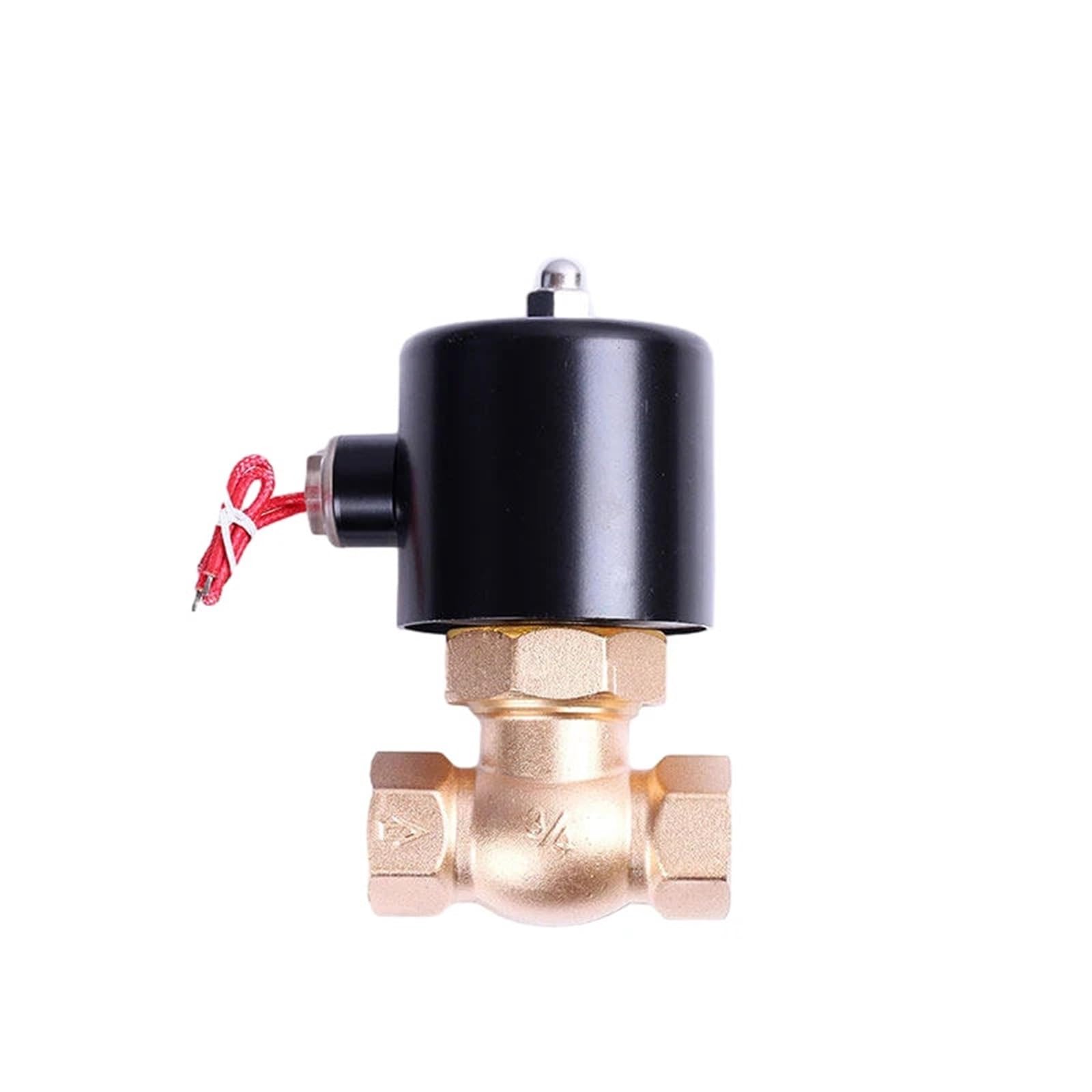 Pytngweac 220Vac 3/4" High Temperature Steam Solenoid Valve Normally Closed Brass Two Way Internal Thread Electric Valve 220V 110V 24V 12V(220Vac)