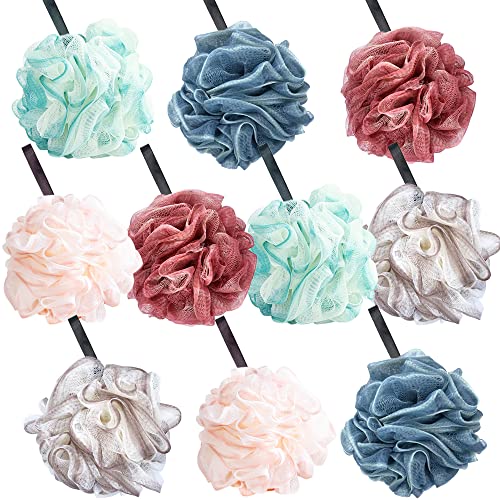 Meirrnyyu 10 Stück Luffa-Badeschwamm Peeling-Dusch-Pouf