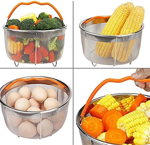 Dilireba Dampfgarer Einsatz 20cm - Edelstahl Siebkorb Für Instant Pot & Töpfe