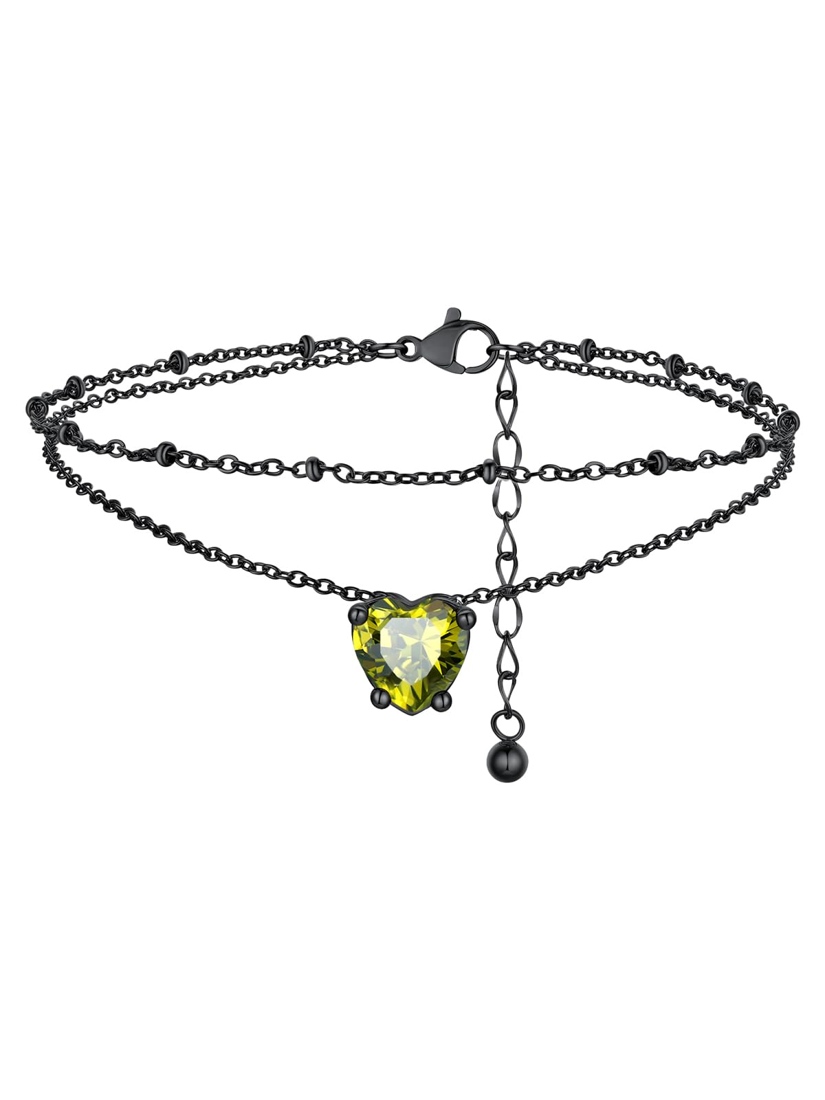 FindChic Birthstone Anklets for Women Layered Ankle Bracelets for Women