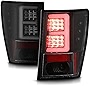 ACANII - For 2007-2010 Jeep Grand Cherokee Black Housing Smoke lens LED Tube Tail Lights Brake Lamps Assembly Left+Right