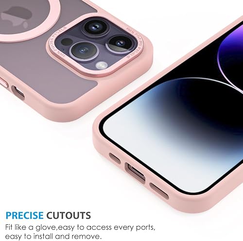 Miniatura 6 de Puxicu Funda magnética para iPhone 14 Pro Max, soporte magnético invisible, compatible con MagSafe, diseño duro delgado, a prueba de golpes y