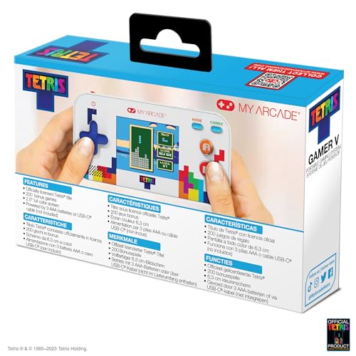 My Arcade Tetris Gamer V: Tetris Game preloaded with 200 Bonus Games, Arcade Classics, 2.5 Inch Screen by My Arcade - Image 6