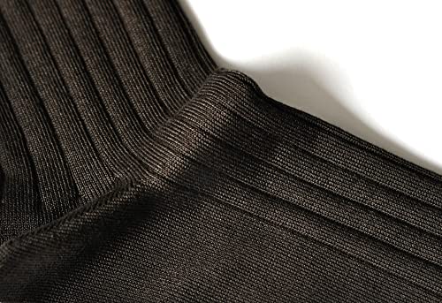 L.Martin Pima 100 Cotton Mercerized Ribbed Crew Dress Mid Calf Socks for Men4