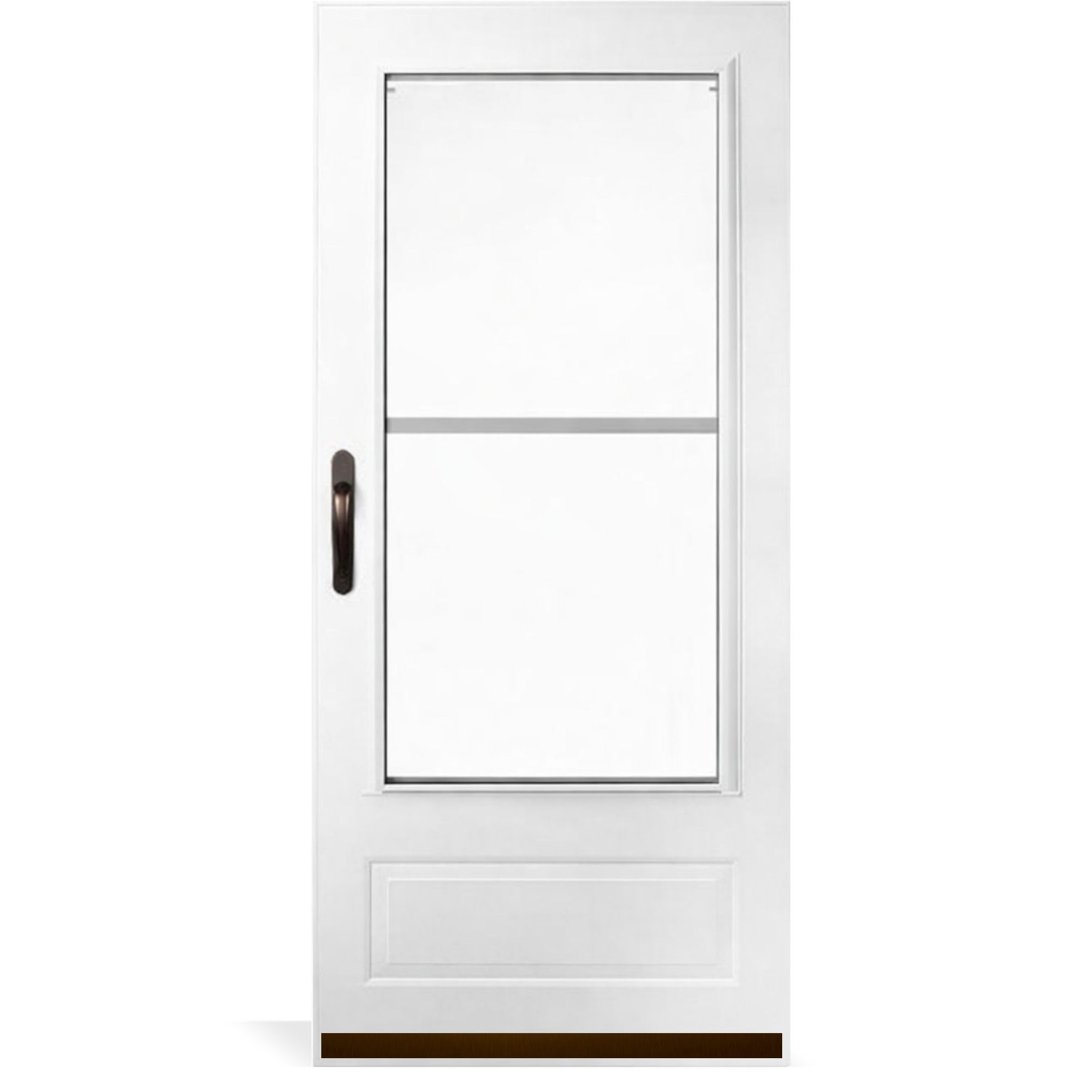 Deck the Door Decor Storm Door Protection Plate – Anodized Aluminum Kick Plate – Screw Mount – Durable Door Protection – Oil Rubbed Bronze – 1.5" x 30"