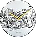 Produktbild Nextime - Wanduhr - Ø 40 cm - Glas/Metall - Weiß - 'Trumpet City'