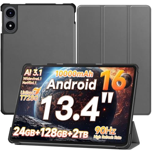 For BMAX I14 �P�[�X Bmax �^�u���b�g Android 16 13.4�C���` 2026�V�o��p�ی�P�[�X �O�܂� �}�O�l�b�g�J�� �X�^���h �X���[�v�@�\�t�� �����h�~ �X�^���h�@�\ ���^ �ϏՌ� ���y�� �ی�J�o�[ (�O���[)