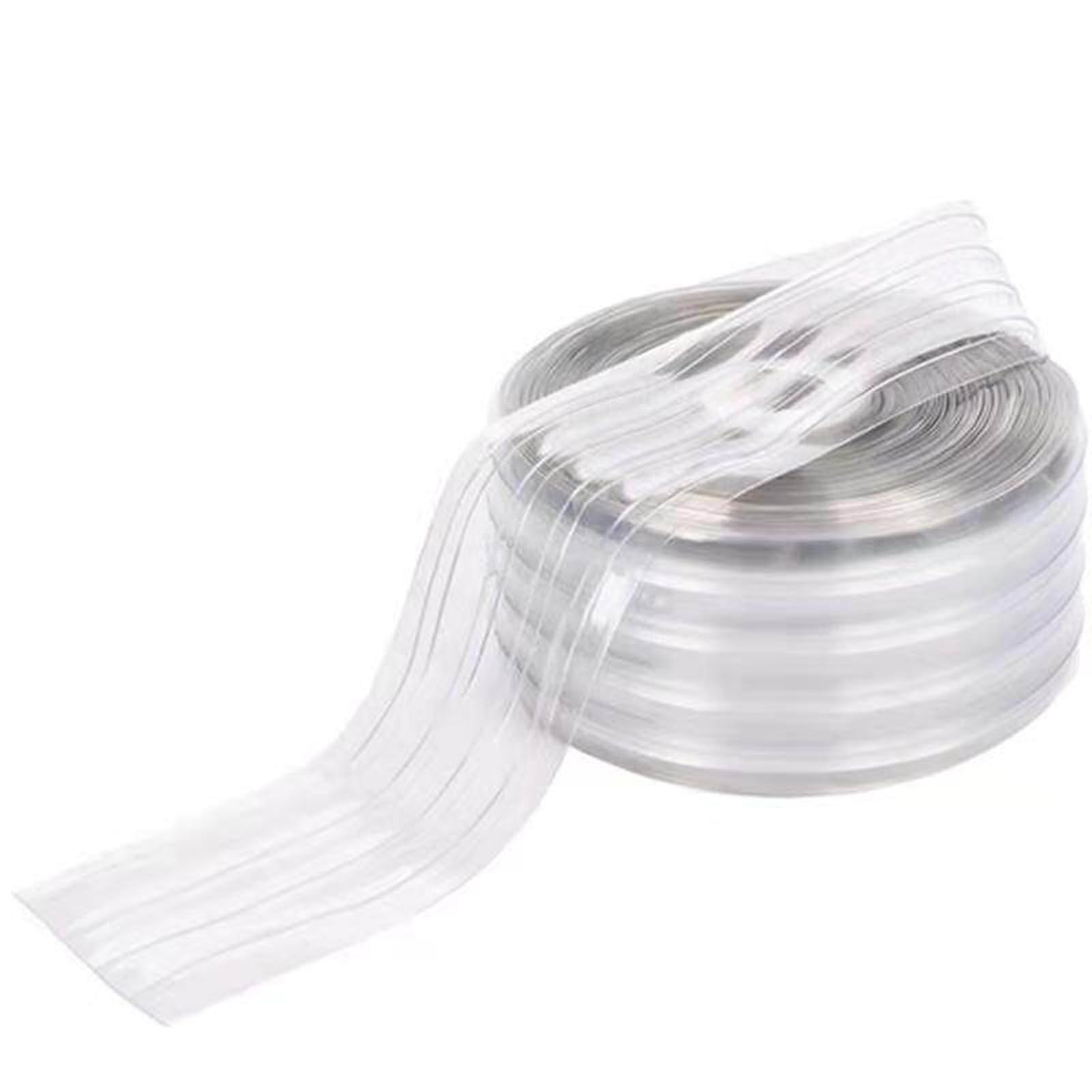 Rideau Lanières Plastique PVC Porte Rideaux Garage Pliable Lamelle Industriel Entrepôts Balcons(56.7" W x 98.4" L/144x250cm)