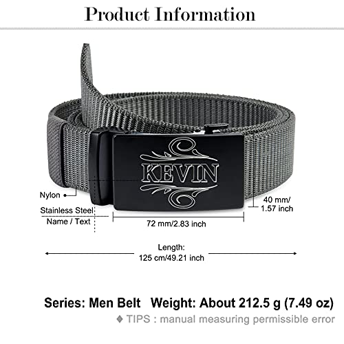 kaululu Custom Belts for Men, Personalized Tactical Belt for Men, Engraving Name Leather Belts for Father2