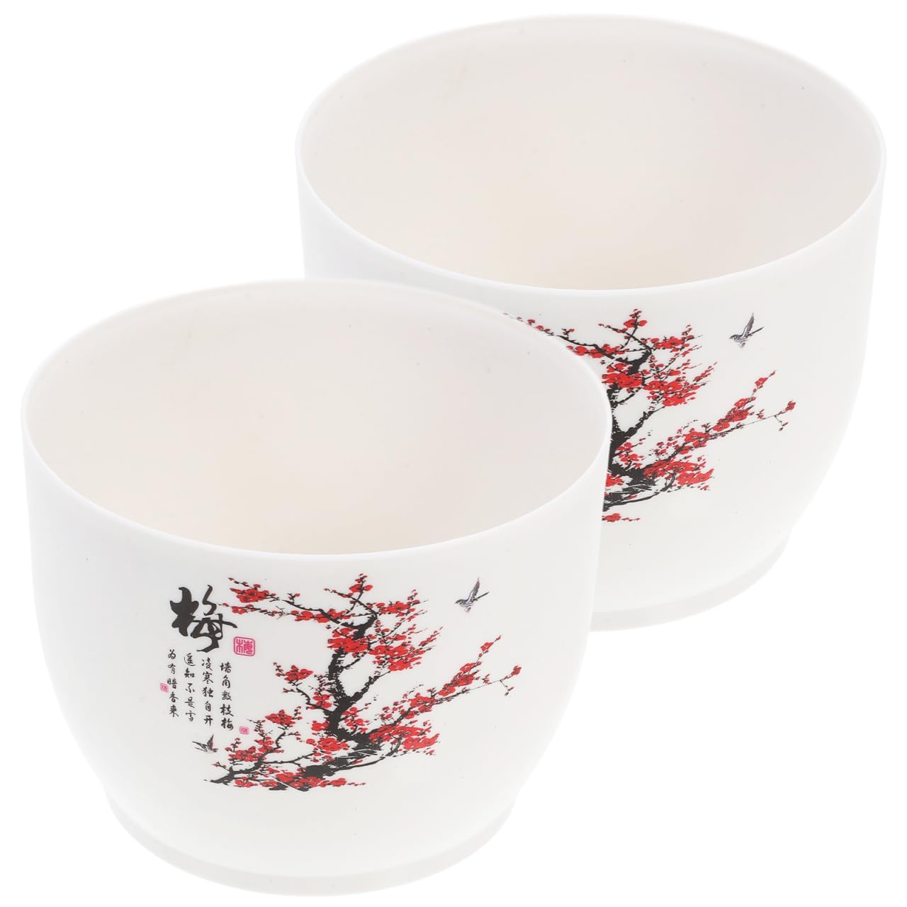 Lot de 2 pots de fleurs de nénuphar ronds en plastique pour jardin et balcon