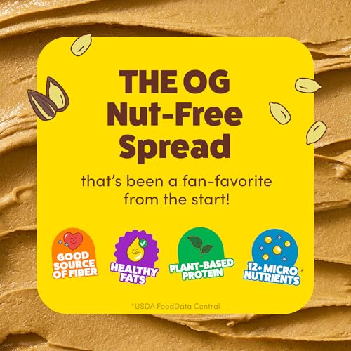 Image of SunButter Original Sunflower Seed Butter, 16 oz Nut-Free Spread with 7g Plant-Based Protein, Roasted Rich & Savory Flavor, Smooth Texture | Vegan, Kosher & Non-GMO