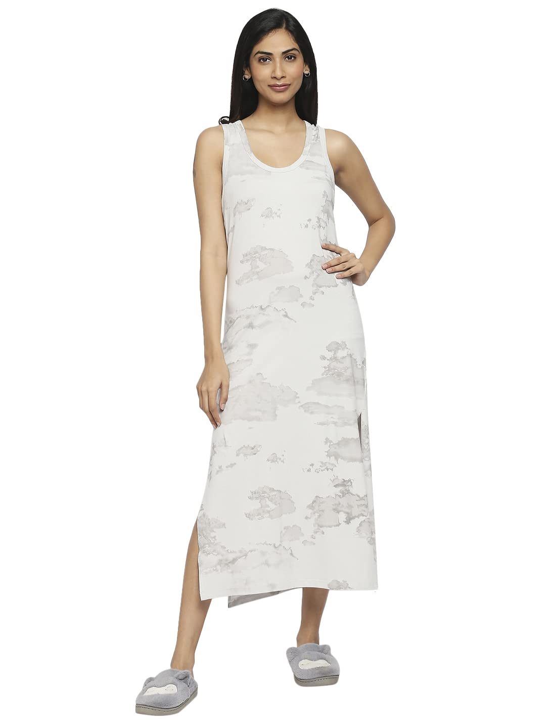 Effy Tank dress in cloud glitter print