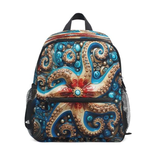 Sac d'école maternelle pieuvre bleu parfait pour les sorties de votre enfant