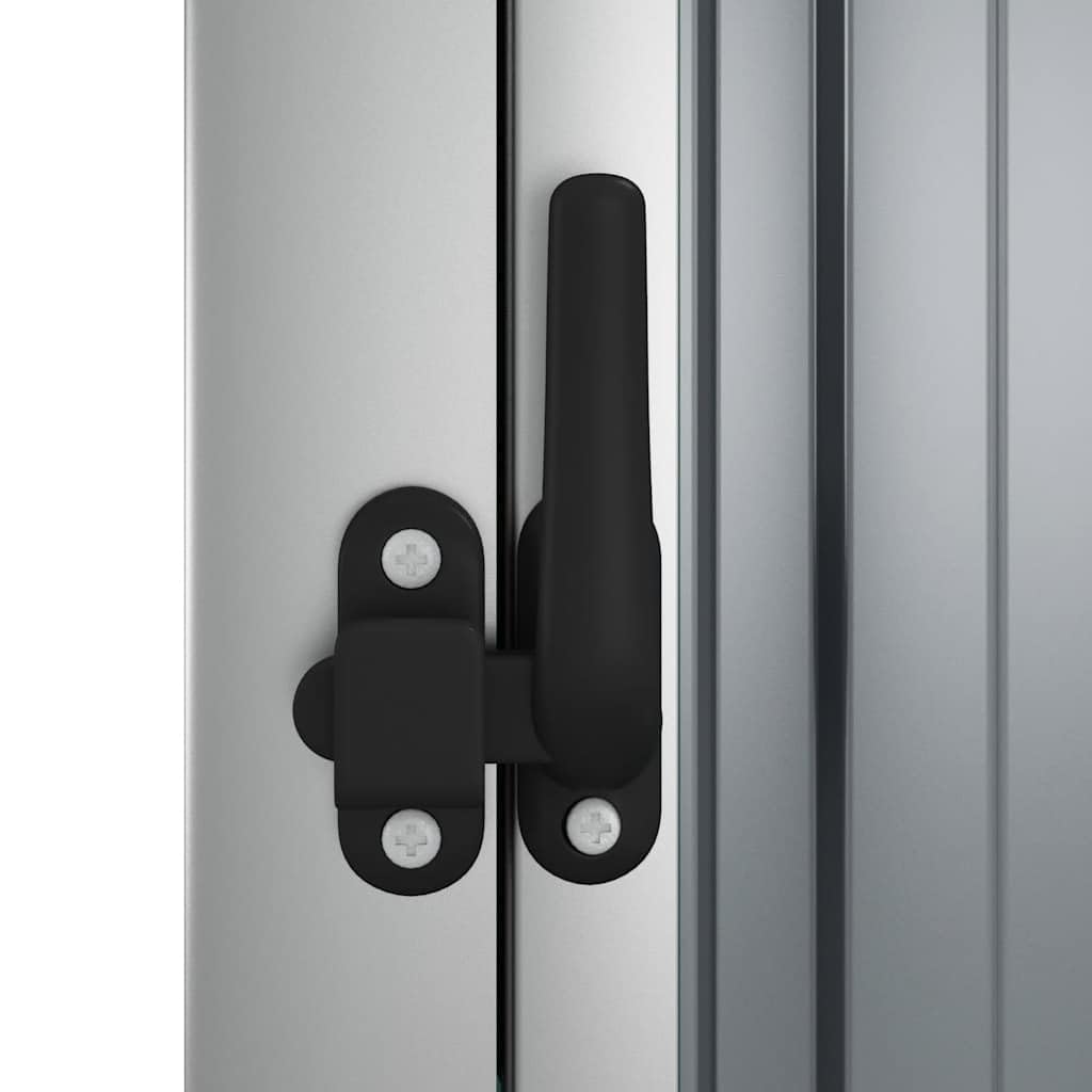 vidaXL Capanno per Attrezzi Grigio 88x89x161 cm in Acciaio Zincato