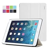 Poetic iPad Air Case Slimline Series - Lightweight Ultra-slim PU Leather Slim-Fit Trifold Cover Stand Folio Case for Apple iPad Air 1st Gen (5th Generation iPad) White