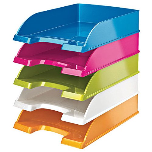Leitz Plus Briefablage 70 mm, 5 Stück Höhe 70 mm (Sortiert | 5 Farben)