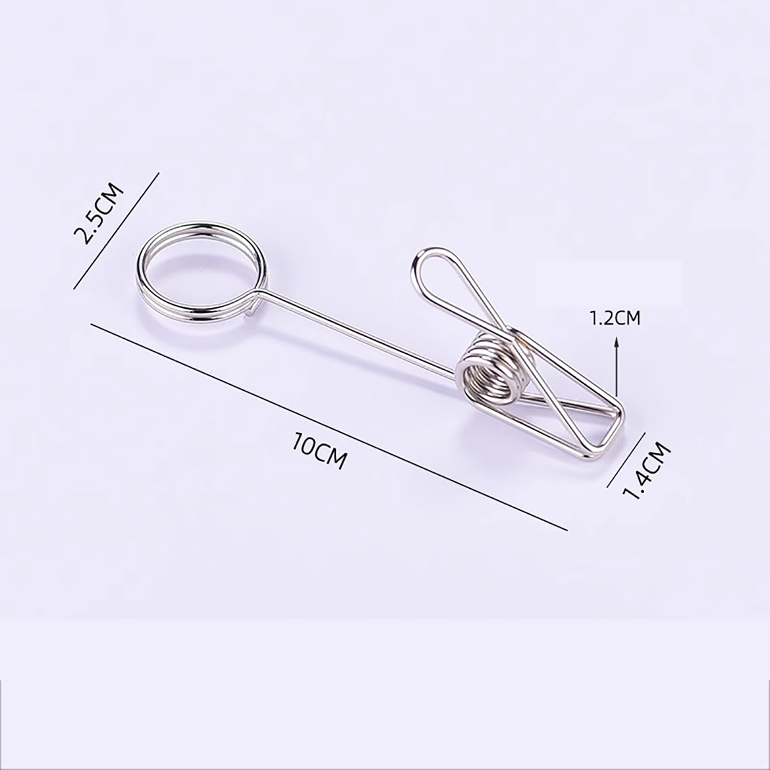 Clip de signe de porte-étiquettes, 6 pièces, support de signe en acier inoxydable, Clip de signe de supermarché de dessert, présentoir de prix de boulangerie de gâteau(Silver,10CM)